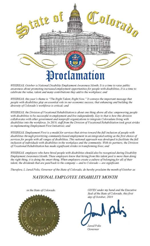 National Disability Employment Awareness Month Proclamation